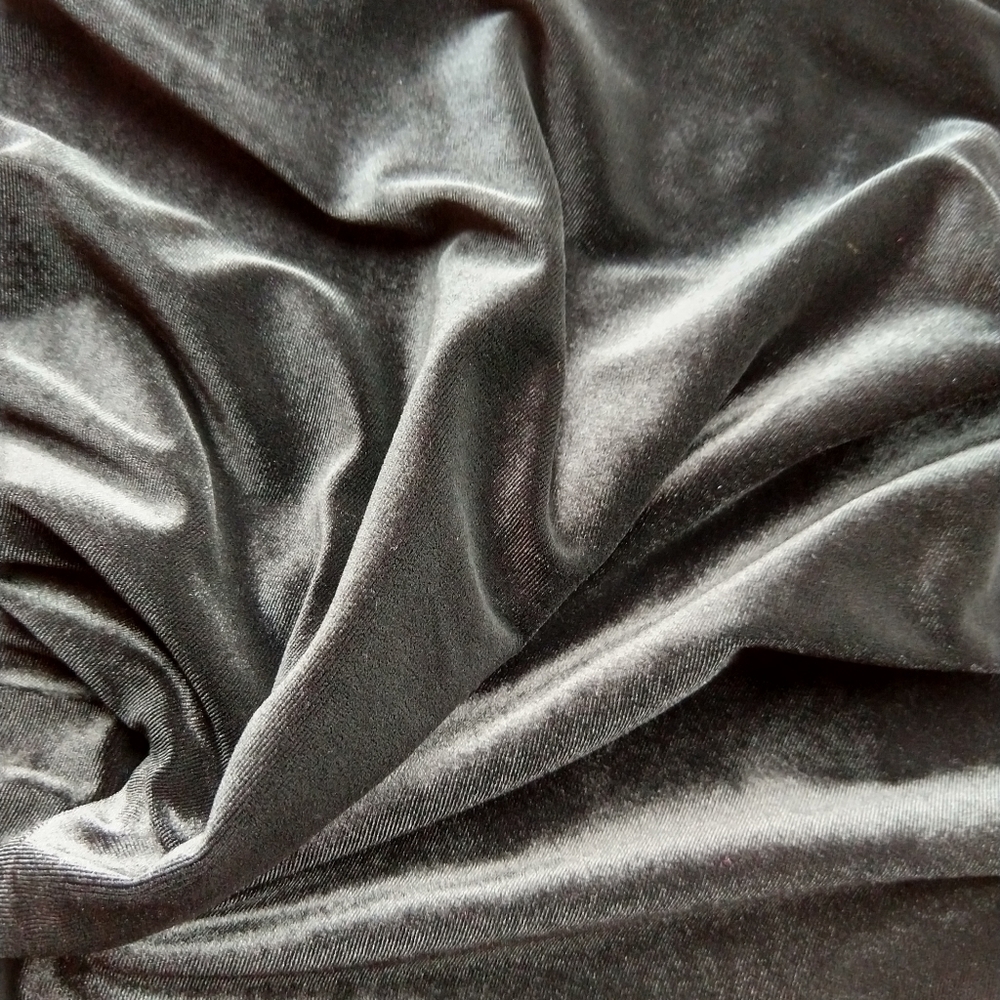 Black Velvet Wide Leg Pants Plus Size 2X - Picture 4 of 14